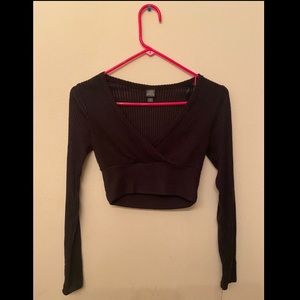 Black cropped long sleeve.